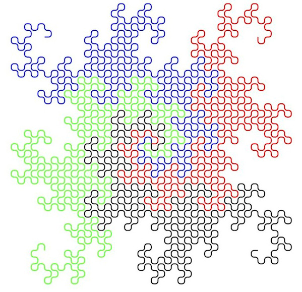 Four Dragon Curves Cover the Plane